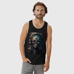 Майка мужская хлопок Dark-skelet, цвет: черный — фото 2