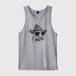 Мужская майка Корова на стиле