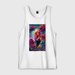 Мужская майка Ведьма среди оборотней - нейросеть