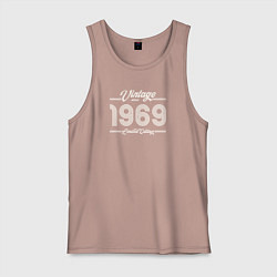 Майка мужская хлопок Лимитированный выпуск 1969, цвет: пыльно-розовый