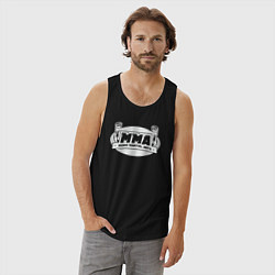 Майка мужская хлопок MMA sport, цвет: черный — фото 2