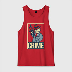 Майка мужская хлопок Vault crime, цвет: красный
