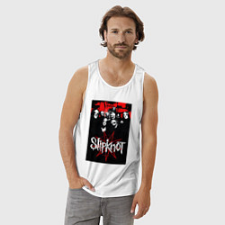 Майка мужская хлопок Slipknot - all, цвет: белый — фото 2