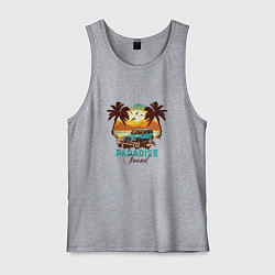 Мужская майка Джип Вранглер на фоне шикарного пляжа