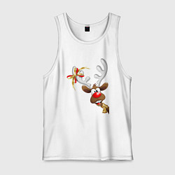 Мужская майка Праздничный олень