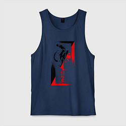 Майка мужская хлопок Боевые искуства black and red, цвет: тёмно-синий