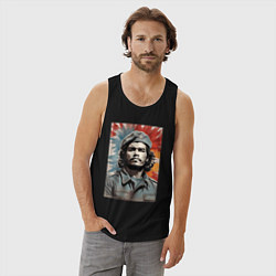 Майка мужская хлопок Портрет Че Гевара, цвет: черный — фото 2