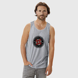 Майка мужская хлопок Славянский оберег колядник, цвет: меланж — фото 2