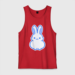 Майка мужская хлопок White bunny, цвет: красный