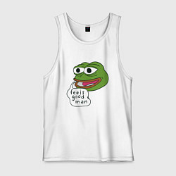 Майка мужская хлопок Pepe feels good man, цвет: белый