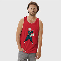 Майка мужская хлопок Габимару из аниме Адский рай, цвет: красный — фото 2