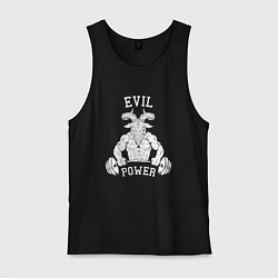 Майка мужская хлопок Evil power, цвет: черный