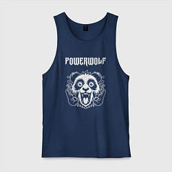 Майка мужская хлопок Powerwolf rock panda, цвет: тёмно-синий