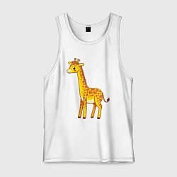 Майка мужская хлопок Добрый жираф, цвет: белый