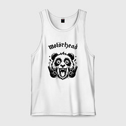 Майка мужская хлопок Motorhead - rock panda, цвет: белый