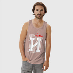 Майка мужская хлопок Игорь - человек с большой буквы, цвет: пыльно-розовый — фото 2