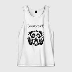 Майка мужская хлопок Evanescence - rock panda, цвет: белый