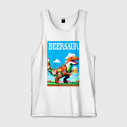 Мужская майка Beersaur - pixel art