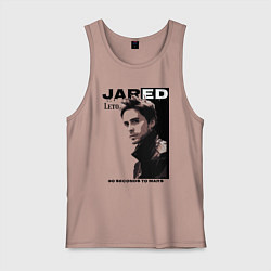 Майка мужская хлопок Jared Joseph Leto 30 Seconds To Mars, цвет: пыльно-розовый