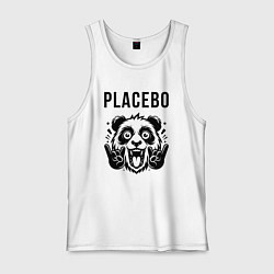 Майка мужская хлопок Placebo - rock panda, цвет: белый
