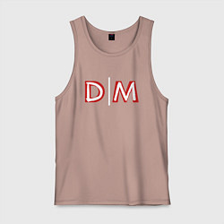 Майка мужская хлопок Depeche Mode - Memento Mori minimal, цвет: пыльно-розовый