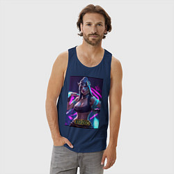 Майка мужская хлопок League of Legends Akali Kda, цвет: тёмно-синий — фото 2