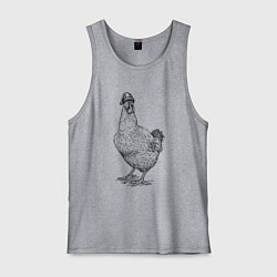 Мужская майка Новогодняя курочка