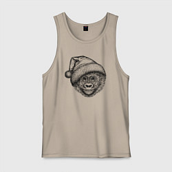 Мужская майка Новогодний детеныш гориллы