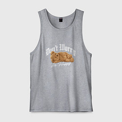 Мужская майка Dont worry be happy y2k