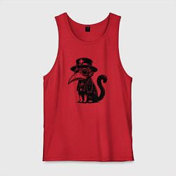 Мужская майка Кот в маске чумного доктора