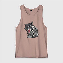 Майка мужская хлопок Raccoon, цвет: пыльно-розовый
