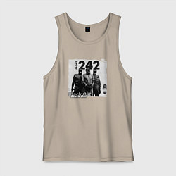 Майка мужская хлопок Front-242 - A band on tour, цвет: миндальный