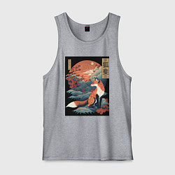 Мужская майка Лиса в японском стиле