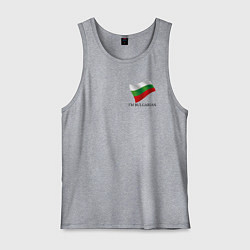 Майка мужская хлопок Im Bulgarian - motto, цвет: меланж