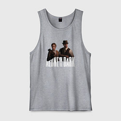 Майка мужская хлопок Alone in the dark - Emily and Edward, цвет: меланж