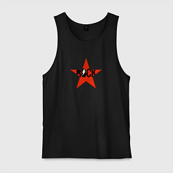 Мужская майка Rock star red white