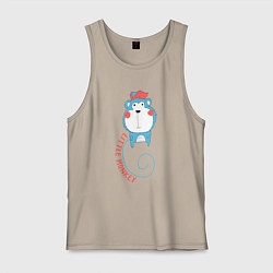 Майка мужская хлопок Little monkey, цвет: миндальный