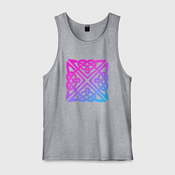 Мужская майка Квадратный лиловый кельтский узор