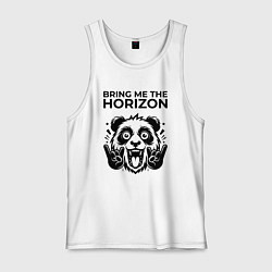 Майка мужская хлопок Bring Me the Horizon - rock panda, цвет: белый
