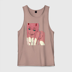 Майка мужская хлопок Зеро Ту Секси, цвет: пыльно-розовый