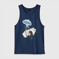 Майка мужская хлопок Вайолет Эвергарден автозапоминающая кукла, цвет: тёмно-синий