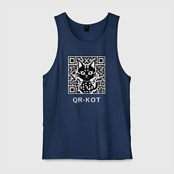 Мужская майка QR-кот