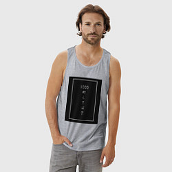 Майка мужская хлопок Тысяча минус семь, цвет: меланж — фото 2