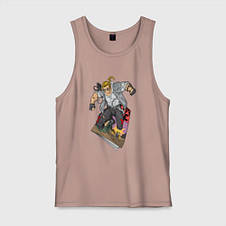 Майка мужская хлопок Comixdude, цвет: пыльно-розовый