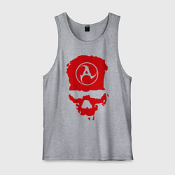 Майка мужская хлопок Amatory Skull, цвет: меланж