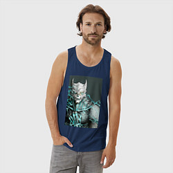 Майка мужская хлопок Кайдзю номер восемь, цвет: тёмно-синий — фото 2