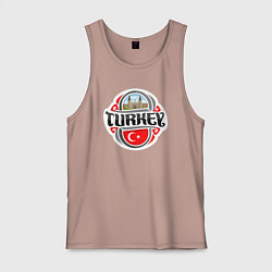 Майка мужская хлопок Turkey country, цвет: пыльно-розовый