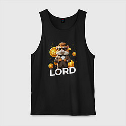 Майка мужская хлопок Hamster kombat lord, цвет: черный