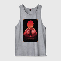 Майка мужская хлопок Хвост Феи Нацу Драгнил, цвет: меланж