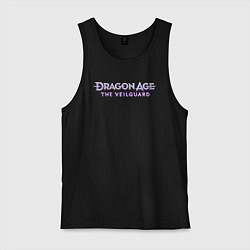 Майка мужская хлопок Dragon age the veilguard logo, цвет: черный